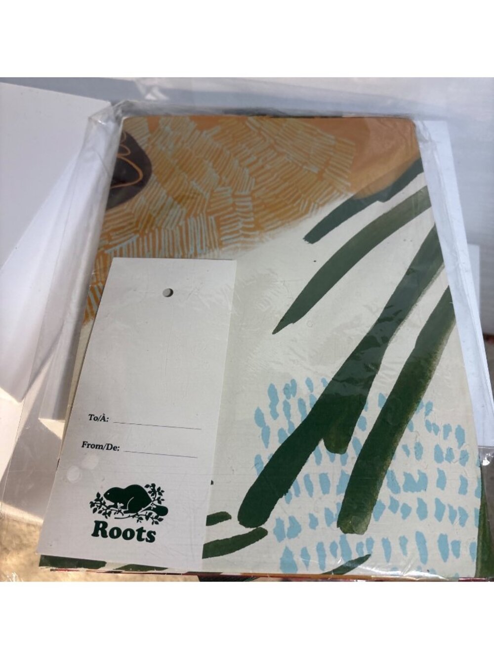 Roots Gift Bag Set With Ribbon And Tag Abstract Multicolor Design
